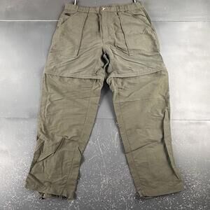 North Face Hiking Pants Mens XL Forest Green Convertible Nylon Safari 38x31
